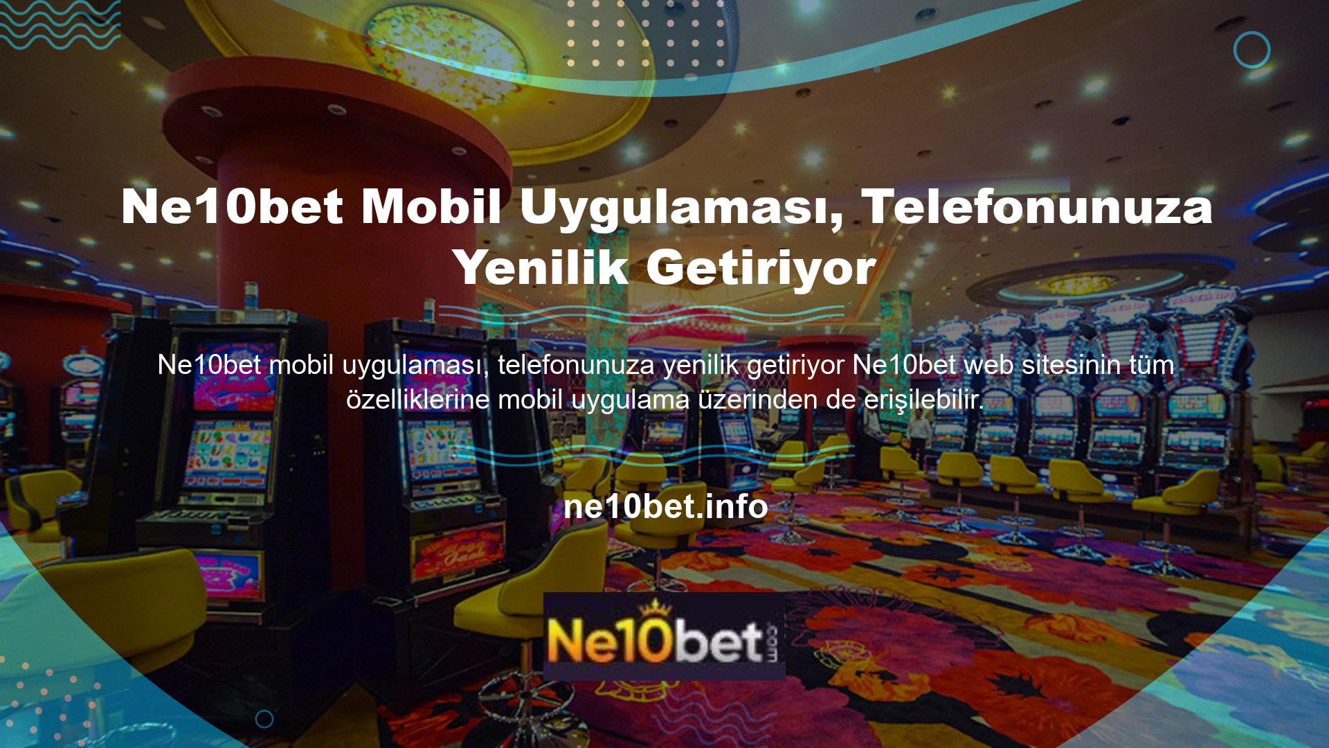 Ne10bet TV'nin özellikleri genellikle mobil uygulama aracılığıyla sorunsuz bir şekilde erişilebilen Ne10bet web sitesinde bulunur