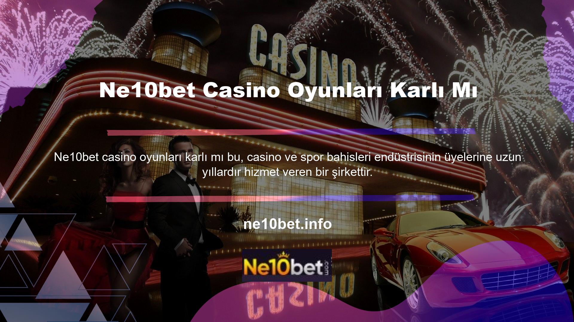Casino ve spor bahisleri bu web sitesinin önemli bölümleridir