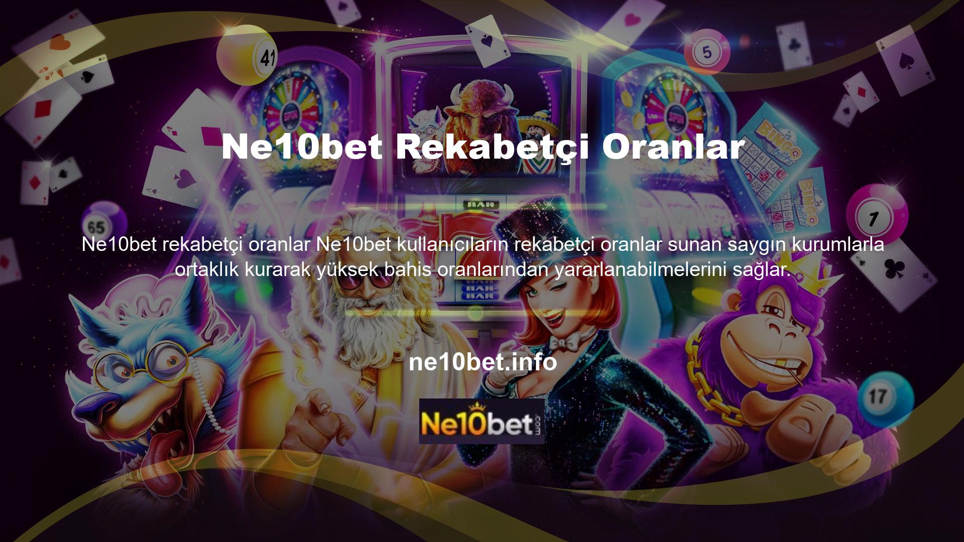 Sektördeki en iyi oranlarla bahse girmek isteyen bahisçiler, Ne10bet giriş adreslerini kullanarak siteye erişmelidir